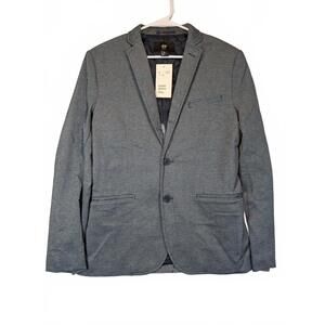 H&M Slim Fit Blazer Sport Coat Two Button Elbow Patch Mens 38R Jacket